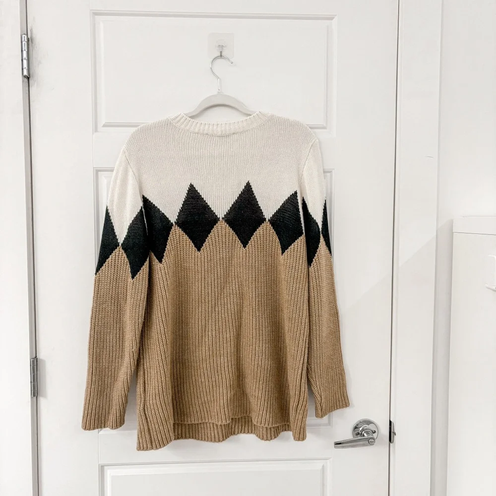 Sandro Argyle Wool Crewneck Sweater - Picture 6 of 13